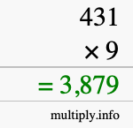 How to calculate 431 times 9 using long multiplication How to calculate 431 times 9 using long multiplication