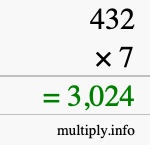 How to calculate 432 times 7 using long multiplication How to calculate 432 times 7 using long multiplication