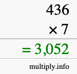 How to calculate 436 times 7 using long multiplication How to calculate 436 times 7 using long multiplication