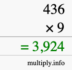 How to calculate 436 times 9 using long multiplication How to calculate 436 times 9 using long multiplication