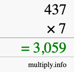 How to calculate 437 times 7 using long multiplication How to calculate 437 times 7 using long multiplication