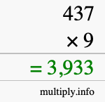 How to calculate 437 times 9 using long multiplication How to calculate 437 times 9 using long multiplication