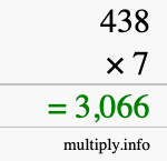 How to calculate 438 times 7 using long multiplication How to calculate 438 times 7 using long multiplication