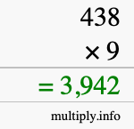 How to calculate 438 times 9 using long multiplication How to calculate 438 times 9 using long multiplication