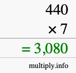 How to calculate 440 times 7 using long multiplication How to calculate 440 times 7 using long multiplication