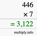How to calculate 446 times 7 using long multiplication How to calculate 446 times 7 using long multiplication