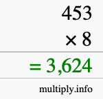 How to calculate 453 times 8 using long multiplication How to calculate 453 times 8 using long multiplication