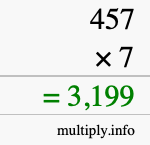 How to calculate 457 times 7 using long multiplication How to calculate 457 times 7 using long multiplication