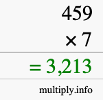 How to calculate 459 times 7 using long multiplication How to calculate 459 times 7 using long multiplication