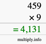 How to calculate 459 times 9 using long multiplication How to calculate 459 times 9 using long multiplication