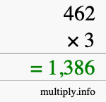 How to calculate 462 times 3 using long multiplication How to calculate 462 times 3 using long multiplication