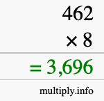 How to calculate 462 times 8 using long multiplication How to calculate 462 times 8 using long multiplication
