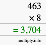How to calculate 463 times 8 using long multiplication How to calculate 463 times 8 using long multiplication
