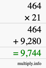 How to calculate 464 times 21 using long multiplication How to calculate 464 times 21 using long multiplication
