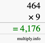 How to calculate 464 times 9 using long multiplication How to calculate 464 times 9 using long multiplication