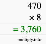 How to calculate 470 times 8 using long multiplication How to calculate 470 times 8 using long multiplication