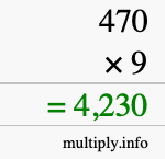 How to calculate 470 times 9 using long multiplication How to calculate 470 times 9 using long multiplication