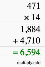 How to calculate 471 times 14 using long multiplication How to calculate 471 times 14 using long multiplication