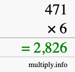 How to calculate 471 times 6 using long multiplication