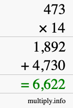 How to calculate 473 times 14 using long multiplication How to calculate 473 times 14 using long multiplication