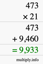How to calculate 473 times 21 using long multiplication How to calculate 473 times 21 using long multiplication