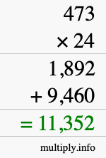 How to calculate 473 times 24 using long multiplication How to calculate 473 times 24 using long multiplication