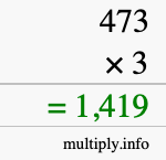 How to calculate 473 times 3 using long multiplication How to calculate 473 times 3 using long multiplication