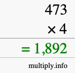 How to calculate 473 times 4 using long multiplication How to calculate 473 times 4 using long multiplication