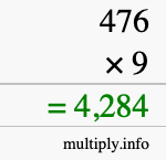 How to calculate 476 times 9 using long multiplication How to calculate 476 times 9 using long multiplication
