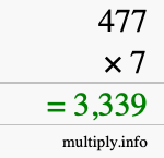 How to calculate 477 times 7 using long multiplication How to calculate 477 times 7 using long multiplication
