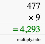 How to calculate 477 times 9 using long multiplication How to calculate 477 times 9 using long multiplication
