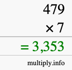 How to calculate 479 times 7 using long multiplication How to calculate 479 times 7 using long multiplication
