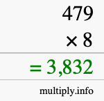 How to calculate 479 times 8 using long multiplication How to calculate 479 times 8 using long multiplication