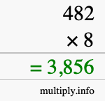 How to calculate 482 times 8 using long multiplication How to calculate 482 times 8 using long multiplication