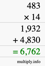 How to calculate 483 times 14 using long multiplication How to calculate 483 times 14 using long multiplication