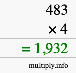 How to calculate 483 times 4 using long multiplication How to calculate 483 times 4 using long multiplication
