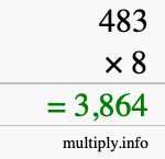 How to calculate 483 times 8 using long multiplication How to calculate 483 times 8 using long multiplication