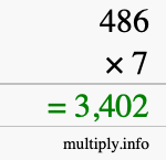 How to calculate 486 times 7 using long multiplication How to calculate 486 times 7 using long multiplication