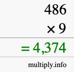 How to calculate 486 times 9 using long multiplication How to calculate 486 times 9 using long multiplication