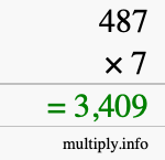 How to calculate 487 times 7 using long multiplication How to calculate 487 times 7 using long multiplication