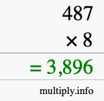 How to calculate 487 times 8 using long multiplication How to calculate 487 times 8 using long multiplication