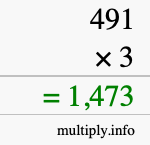 How to calculate 491 times 3 using long multiplication How to calculate 491 times 3 using long multiplication