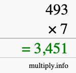 How to calculate 493 times 7 using long multiplication How to calculate 493 times 7 using long multiplication