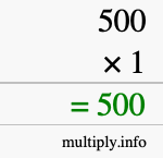 How to calculate 500 times 1 using long multiplication How to calculate 500 times 1 using long multiplication
