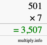 How to calculate 501 times 7 using long multiplication How to calculate 501 times 7 using long multiplication
