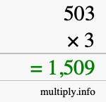 How to calculate 503 times 3 using long multiplication How to calculate 503 times 3 using long multiplication