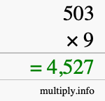 How to calculate 503 times 9 using long multiplication How to calculate 503 times 9 using long multiplication