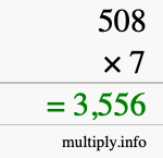 How to calculate 508 times 7 using long multiplication How to calculate 508 times 7 using long multiplication