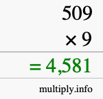 How to calculate 509 times 9 using long multiplication How to calculate 509 times 9 using long multiplication