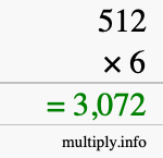 How to calculate 512 times 6 using long multiplication How to calculate 512 times 6 using long multiplication